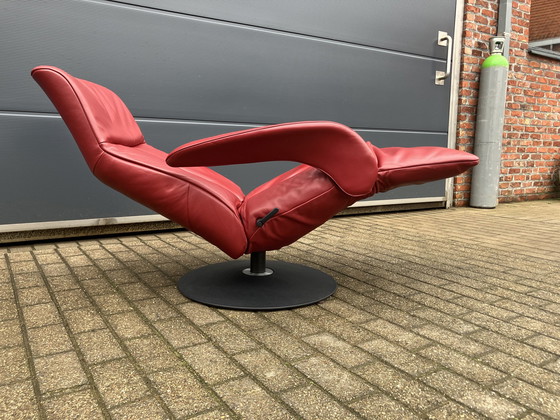 Image 1 of Fauteuil relax design Jori Symphony, cuir rouge