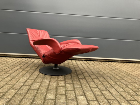 Image 1 of Fauteuil relax design Jori Symphony, cuir rouge