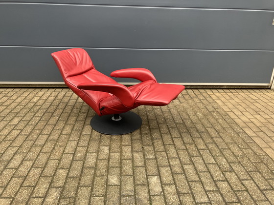 Image 1 of Fauteuil relax design Jori Symphony, cuir rouge