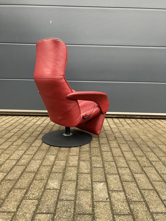 Image 1 of Fauteuil relax design Jori Symphony, cuir rouge