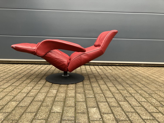 Image 1 of Fauteuil relax design Jori Symphony, cuir rouge