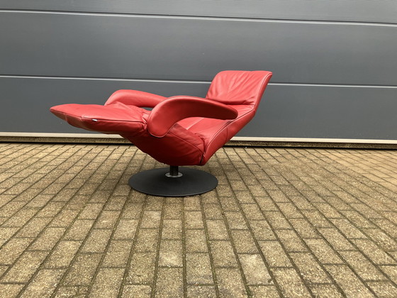 Image 1 of Fauteuil relax design Jori Symphony, cuir rouge