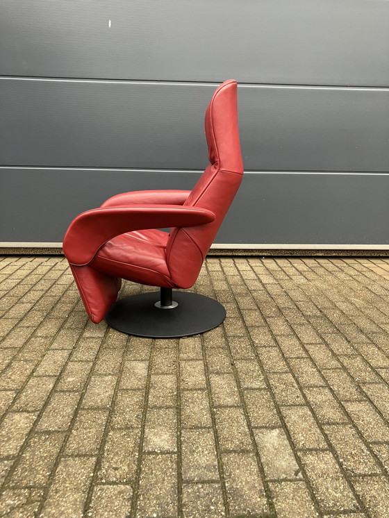 Image 1 of Fauteuil relax design Jori Symphony, cuir rouge