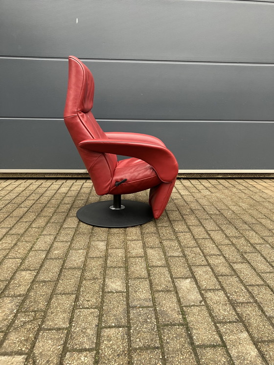 Image 1 of Fauteuil relax design Jori Symphony, cuir rouge