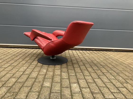 Image 1 of Fauteuil relax design Jori Symphony, cuir rouge