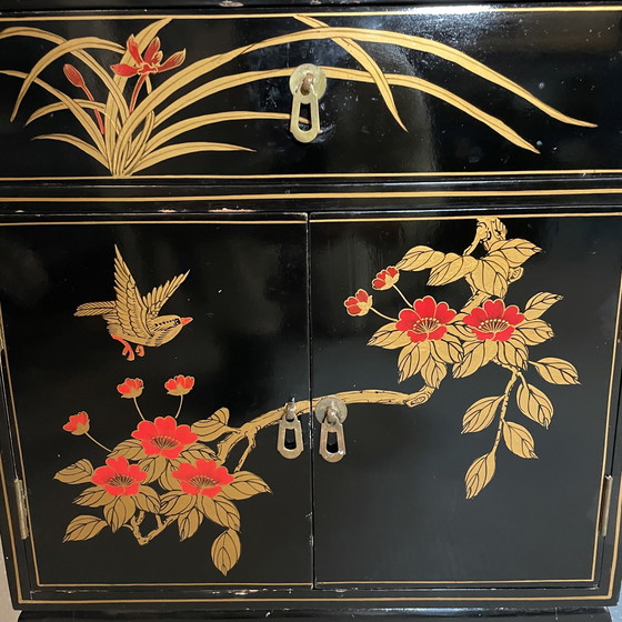 Image 1 of 2x Japanese lacquer chests of drawers Bedside tables