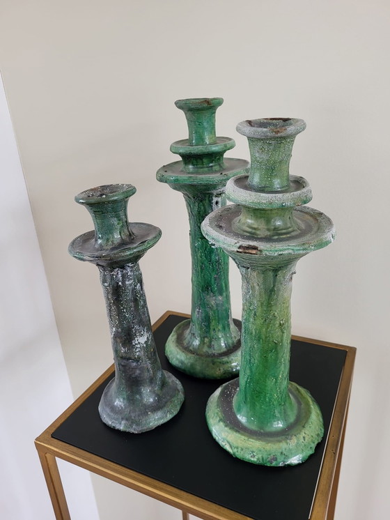 Image 1 of 3x Moroccan candlesticks