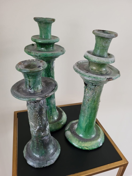 Image 1 of 3x Moroccan candlesticks