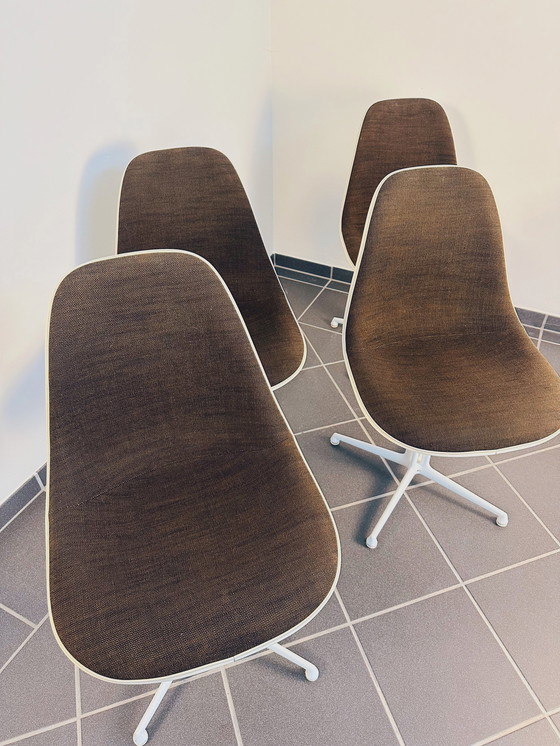 Image 1 of 4x Eames Herman Miller La Fonda Fiberglass Side Chair