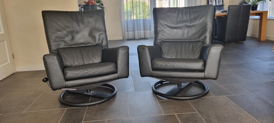 Image 1 of 2x Rolf Benz BMP swivel chairs