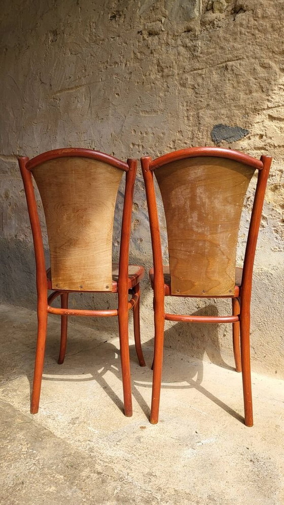 Image 1 of Pair Of Art Nouveau Chairs Thonet