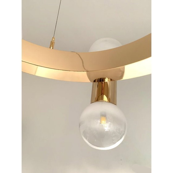 Image 1 of Contemporary Luxury Ring Chandelier With Gradient White Spheres By Simoeng