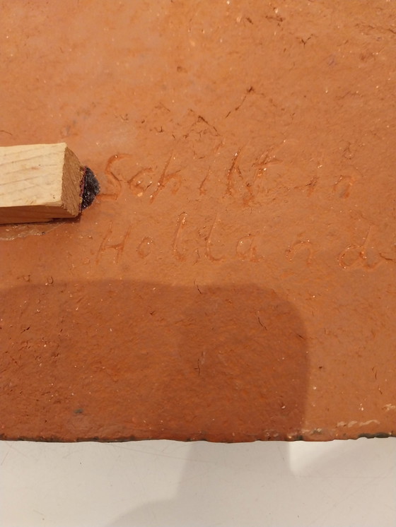 Image 1 of 1 decorazione murale brutalista da 4 pezzi in piastrelle di chamotte