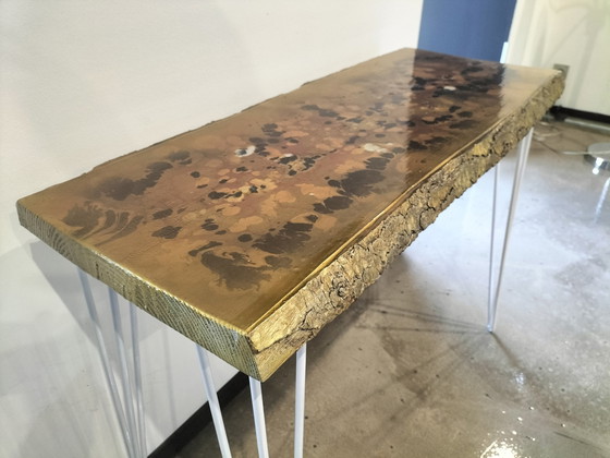 Image 1 of Consolle di design in legno e metallo 