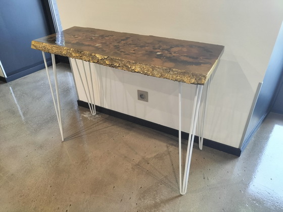 Image 1 of Consolle di design in legno e metallo 