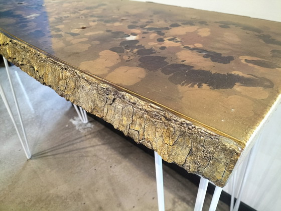 Image 1 of Consolle di design in legno e metallo 