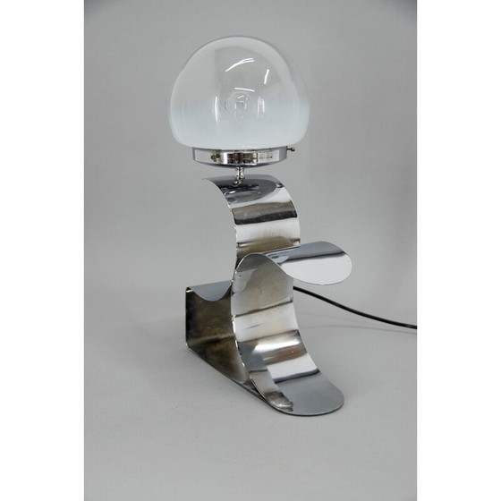 Image 1 of Vintage table lamp with Murano glass shade, 1980s