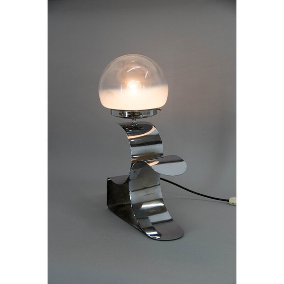 Image 1 of Vintage table lamp with Murano glass shade, 1980s