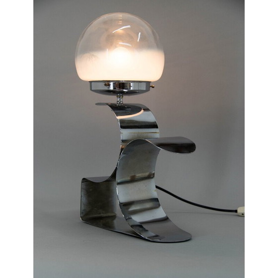 Image 1 of Vintage table lamp with Murano glass shade, 1980s
