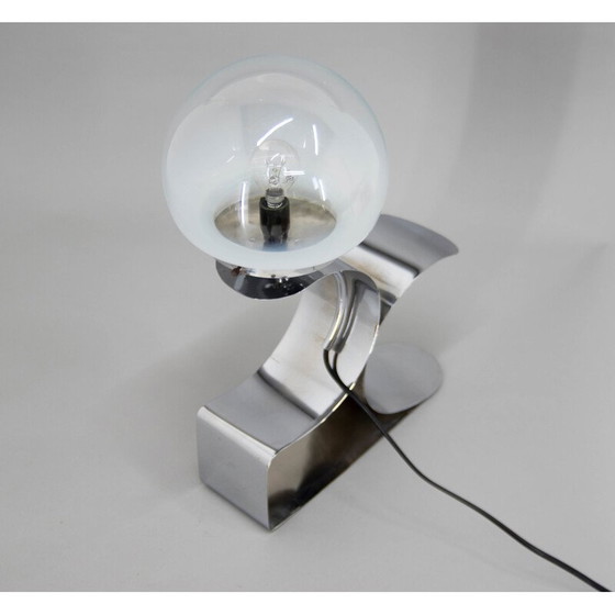 Image 1 of Vintage table lamp with Murano glass shade, 1980s