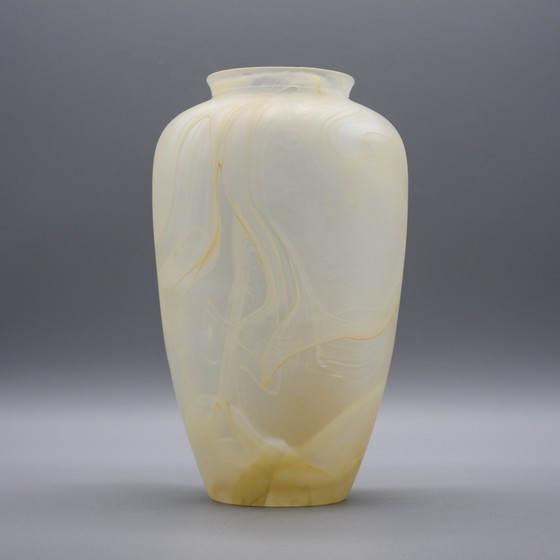 Image 1 of Vintage marbled glass vase H 20 cm