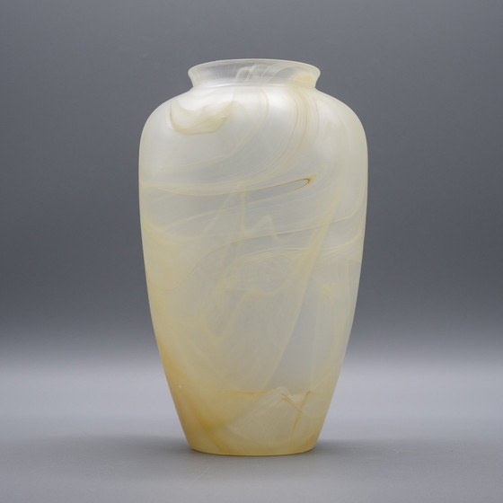 Image 1 of Vintage marbled glass vase H 20 cm