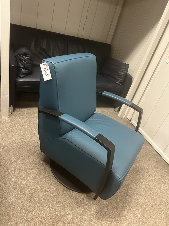 Image 1 of Modern Blue Swivel Chair