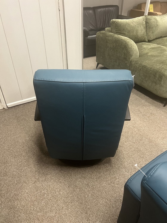 Image 1 of Modern Blue Swivel Chair