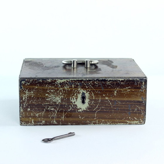 Image 1 of Vintage safe deposit box, Czechoslovakia 1930s