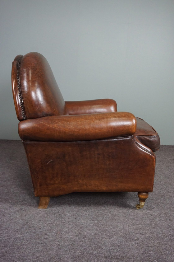 Image 1 of Fauteuil classique en cuir de mouton