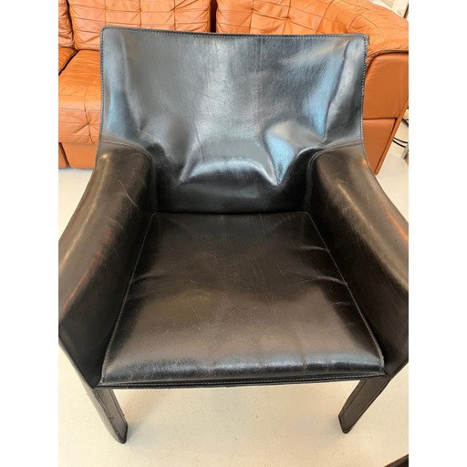 Pair of vintage Cab 414 armchairs by Mario Bellini for Cassina, 1970
