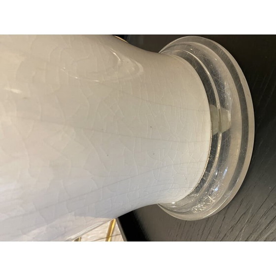 Image 1 of Pair of vintage cracked ceramic lamps, 1980