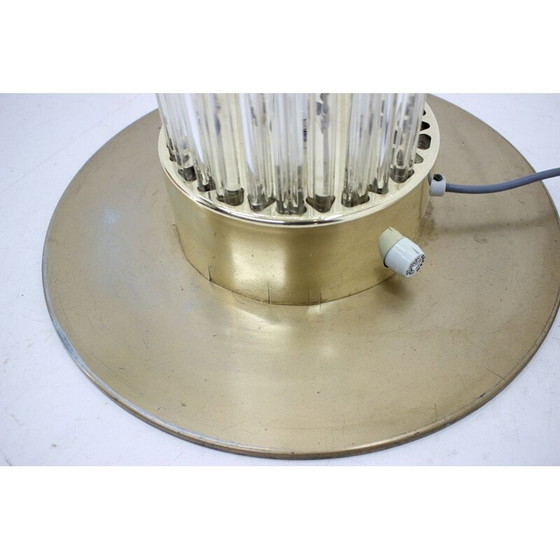 Image 1 of Lampada da terra moderna vintage in ottone e vetro di Kamenický ŠenovPreciosa, Cecoslovacchia 1960
