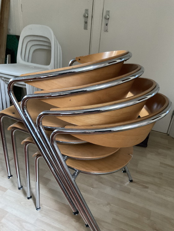 Image 1 of 4x Chrome Tubular Chair