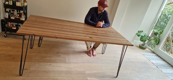 Image 1 of Walnut Dinner Table & Bench - Designer Allon Dery