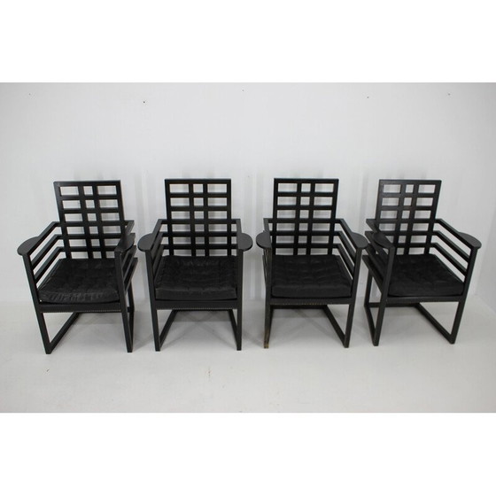 Image 1 of Set of 4 vintage Armloffel armchairs by Josef Hoffmann for Wittmann, Austria