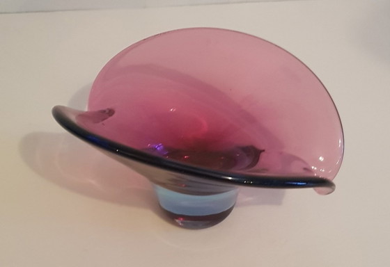 Image 1 of Sommerso Pink And Blue Murano Glass Vase, 1950S