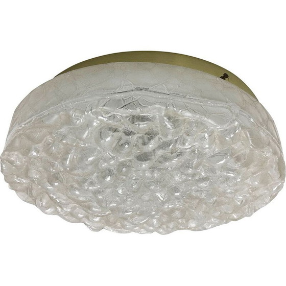 Image 1 of Vintage bubble glass and metal wall sconce by Doria Lights Modernist, Germany 1970