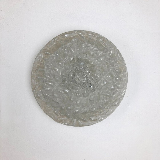 Image 1 of Vintage bubble glass and metal wall sconce by Doria Lights Modernist, Germany 1970