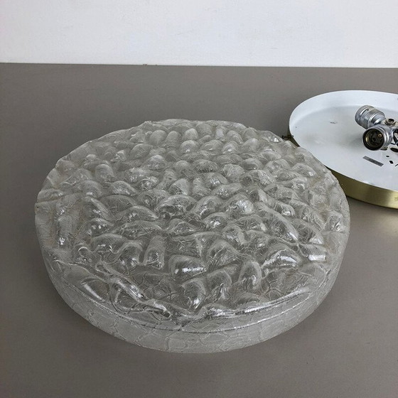 Image 1 of Vintage bubble glass and metal wall sconce by Doria Lights Modernist, Germany 1970