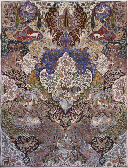 Original hand-knotted Persian carpet Kashmar Fine Paradise Design 389 X 296 Cm Top condition