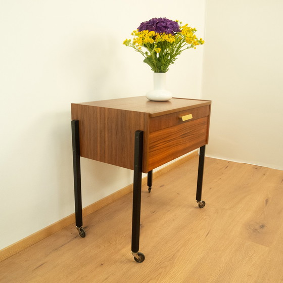 Image 1 of Rolling sewing box, walnut, beech, 1960s