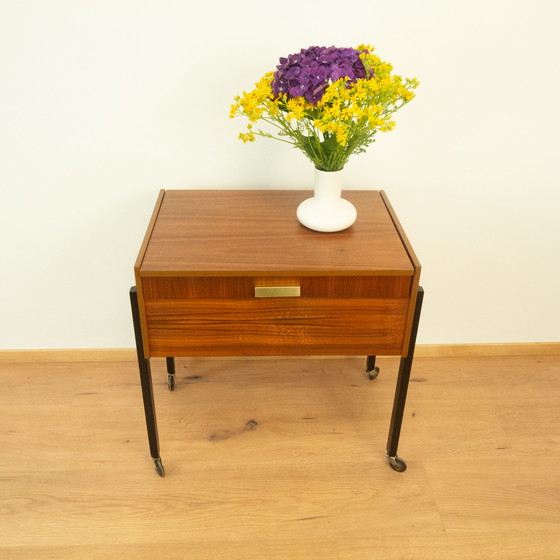 Image 1 of Rolling sewing box, walnut, beech, 1960s