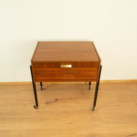 Image 1 of Rolling sewing box, walnut, beech, 1960s