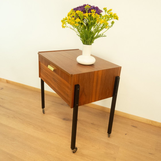 Image 1 of Rolling sewing box, walnut, beech, 1960s