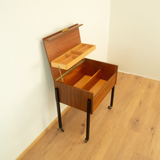 Image 1 of Rolling sewing box, walnut, beech, 1960s