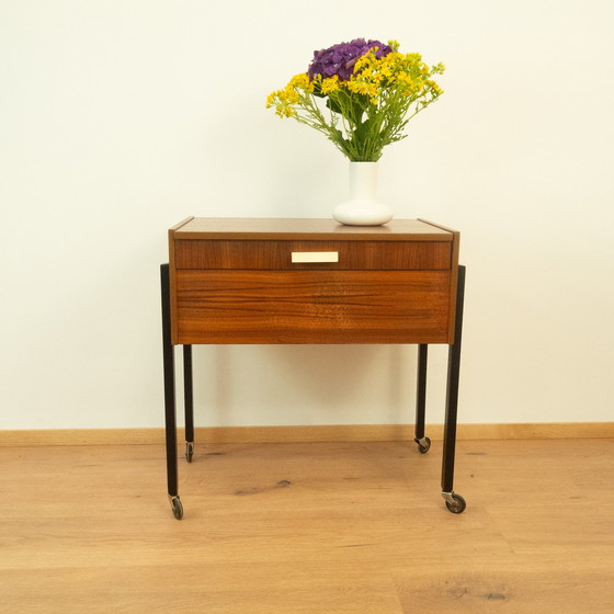 Image 1 of Rolling sewing box, walnut, beech, 1960s