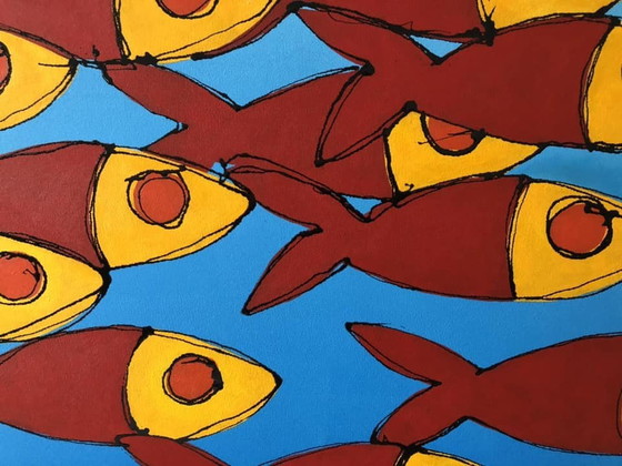 Image 1 of Paul Megens Painting "Fish.