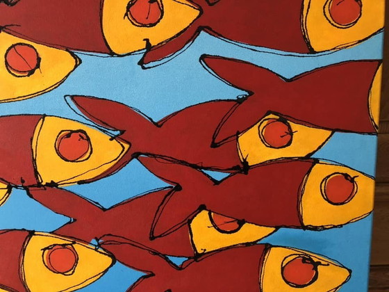 Image 1 of Paul Megens Painting "Fish.