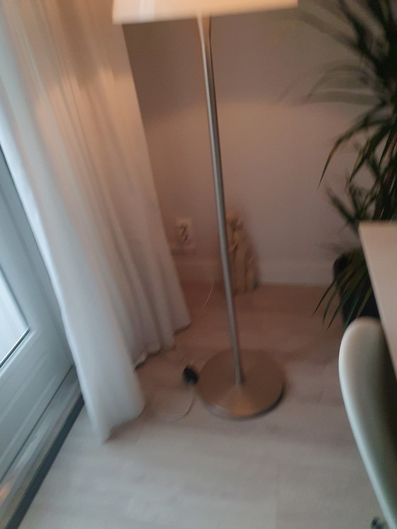 Image 1 of Floor Lamp With Glass Shade.